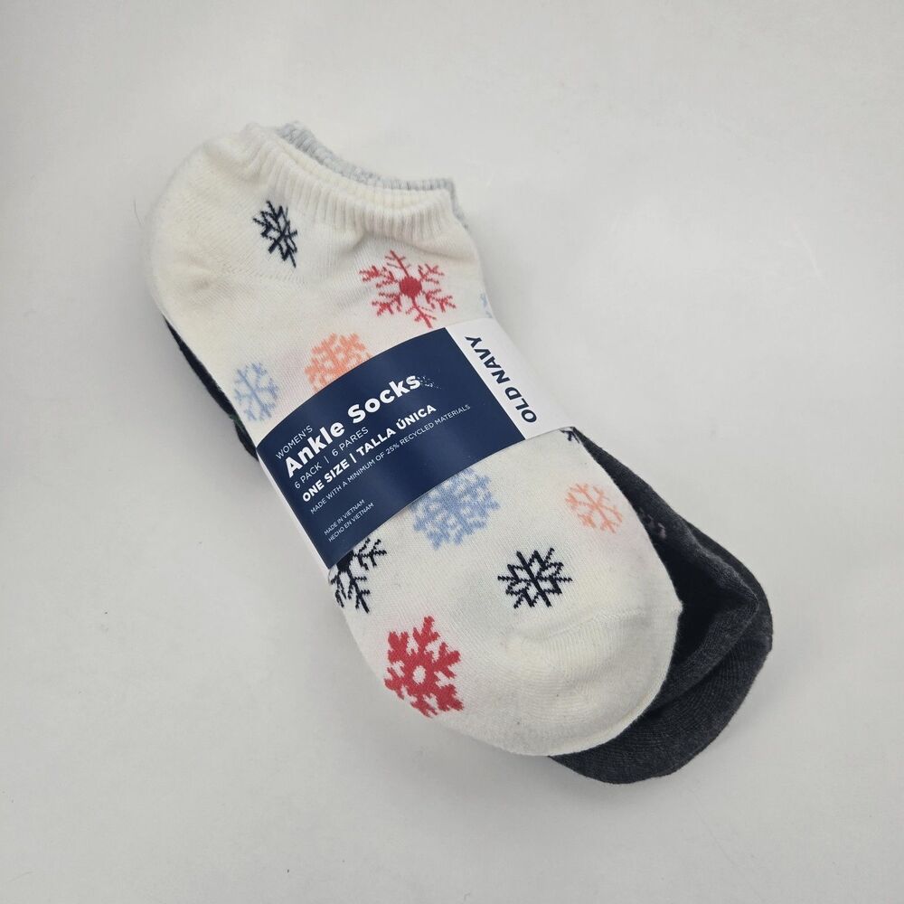 Old Navy Comfortable Winter/All Season Womens‎ Ankle Socks 6pk - missing pair